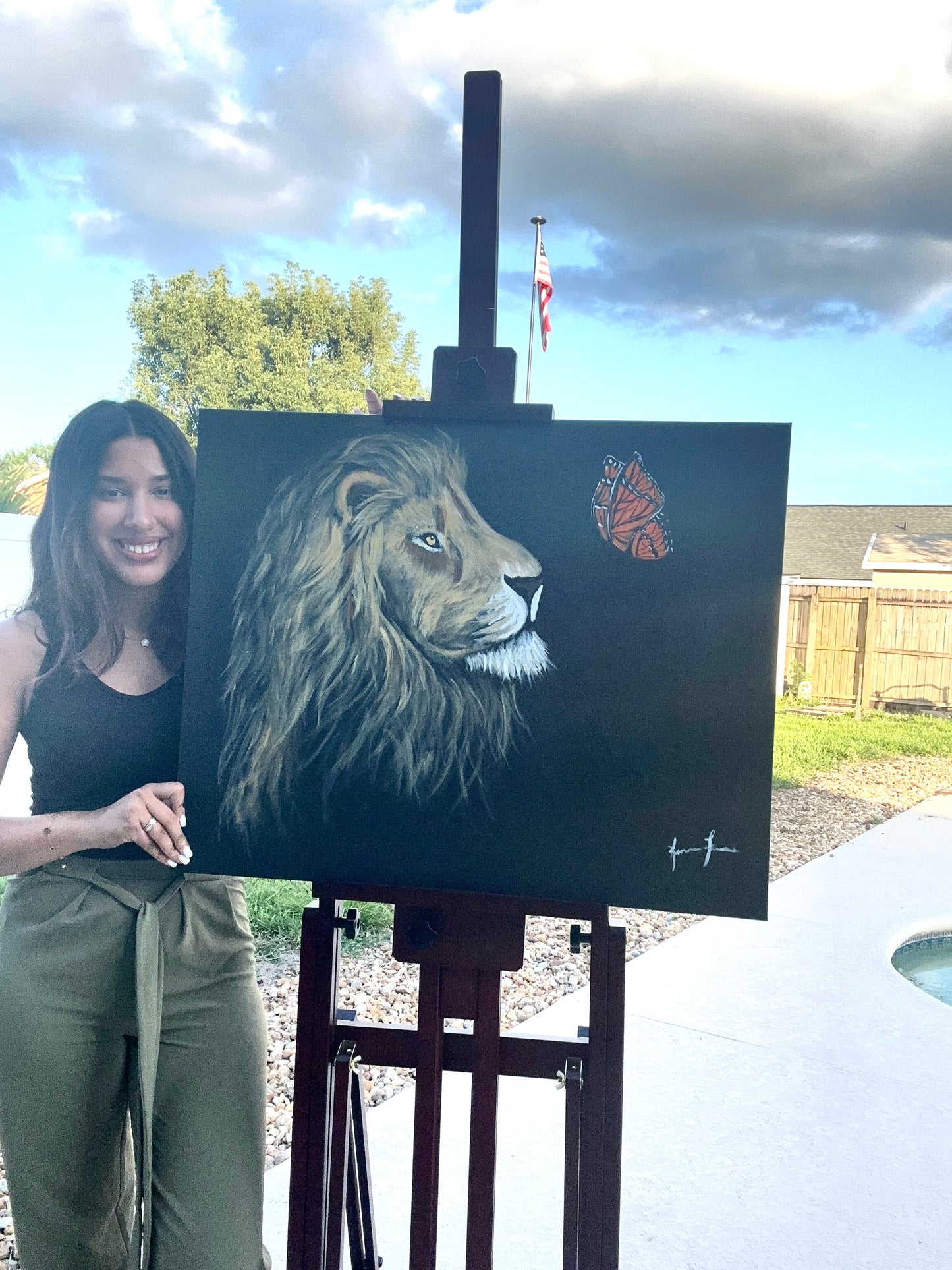 Commissioned Lion of Judah painting Painting